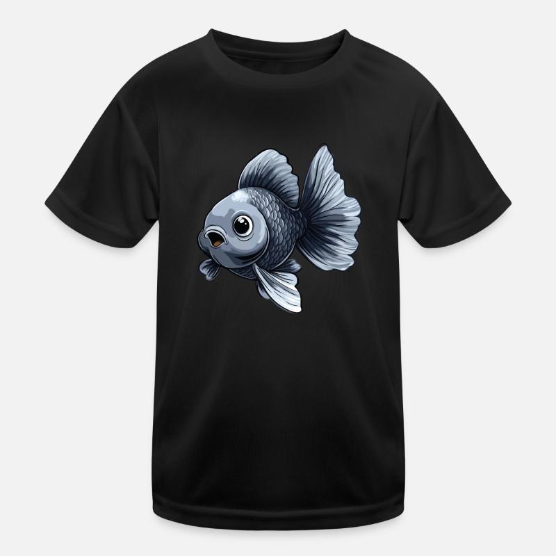 Poisson rouge à queue voilée argentée T-shirt sport Enfant