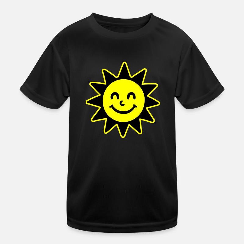 Sonne Comic Sommer Kinder Funktions-T-Shirt