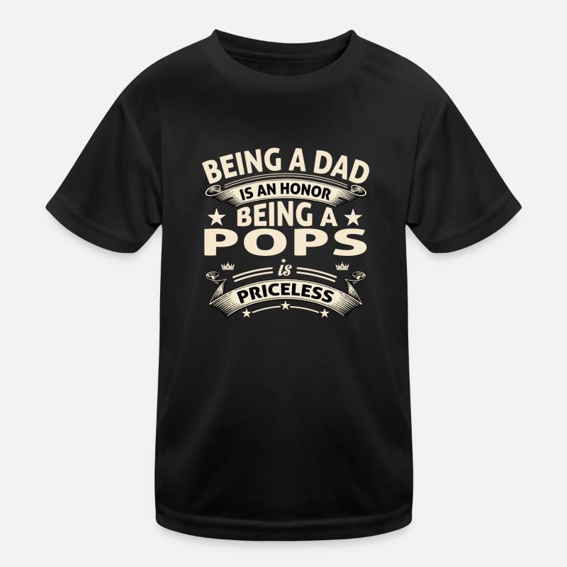 BEING A POPS - Kids Functional T-Shirt - black