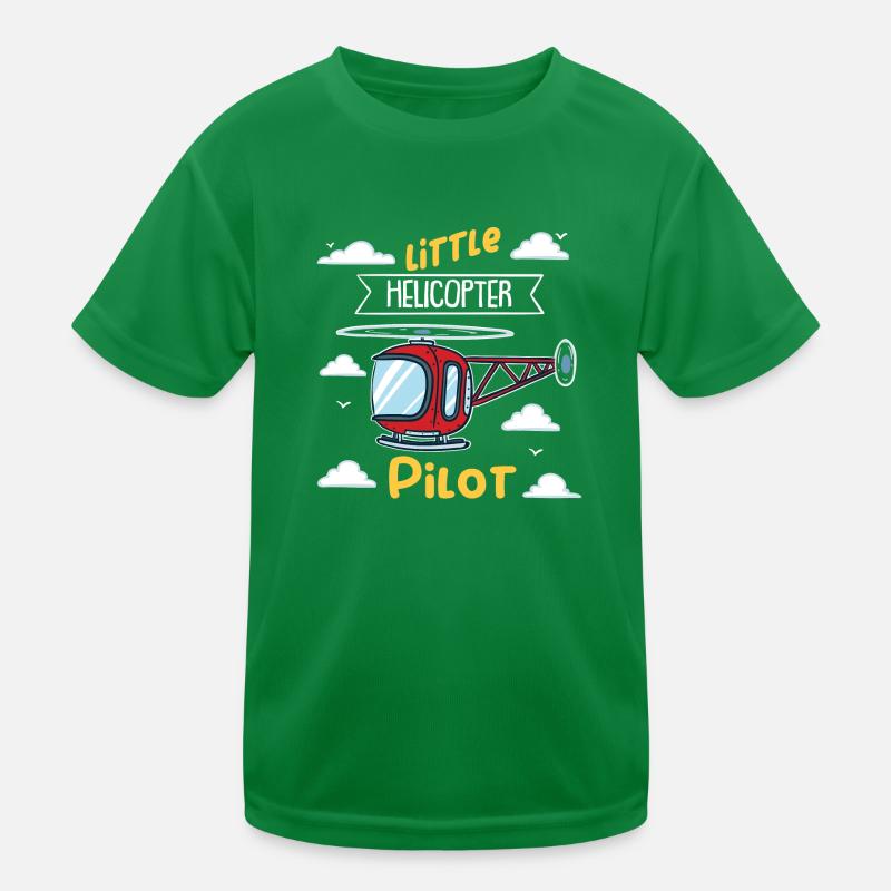 Little helicopter pilot | Small helicopter Kids Functional T-Shirt
