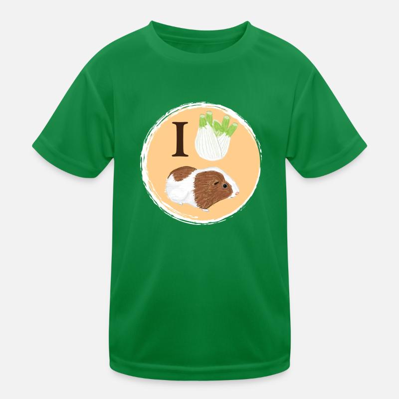 Design mit einem Glatthaar-Meerschweinchen 4 Kinder Funktions-T-Shirt