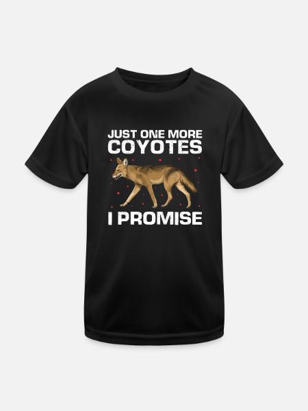 Conception de coyote pour les réacteurs de coyote - T-shirt sport Enfant - noir - Devant