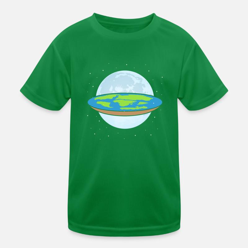 Flat Earth Theory Believer - Globe Conspiracy Kinder Funktions-T-Shirt