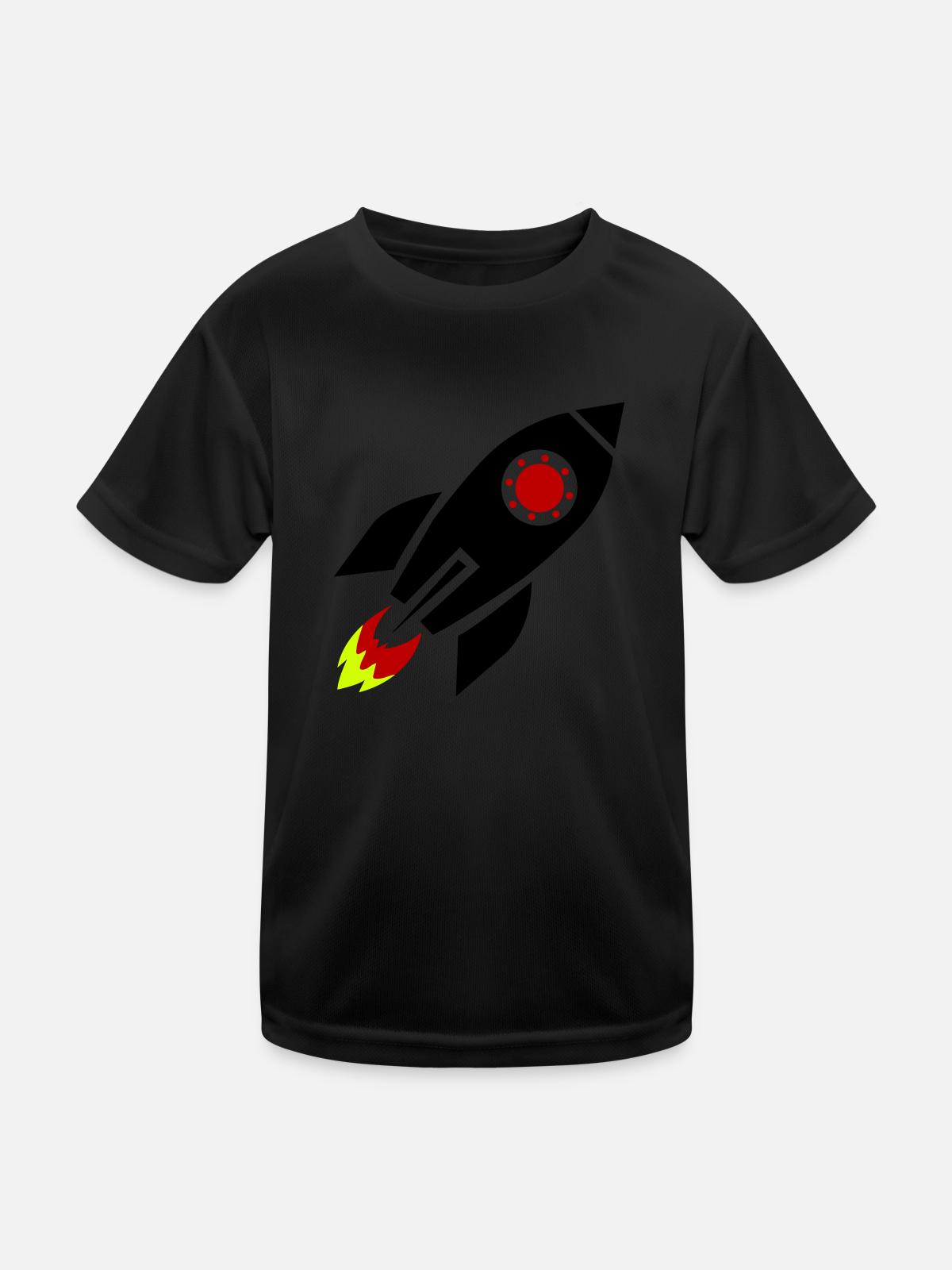 rocket - Kids Functional T-Shirt - black - Front
