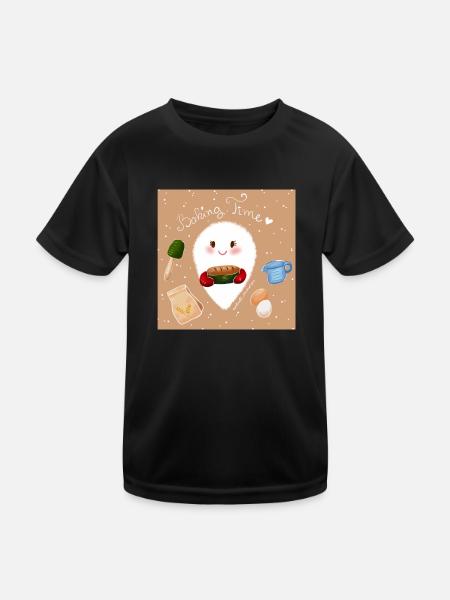 Bake - Kids Functional T-Shirt - black - Front
