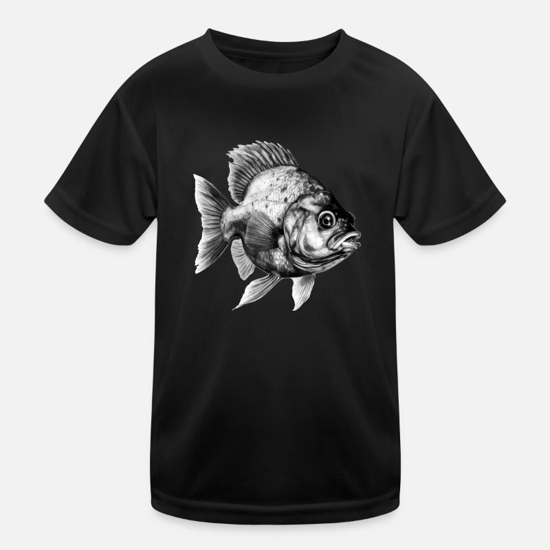Der Piranha mit Bleistift Kinder Funktions-T-Shirt