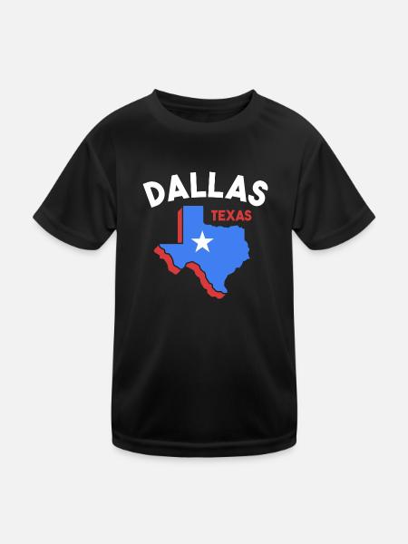 Conception de carte Dallas Texas pour les fiers Dallasites - T-shirt sport Enfant - noir - Devant