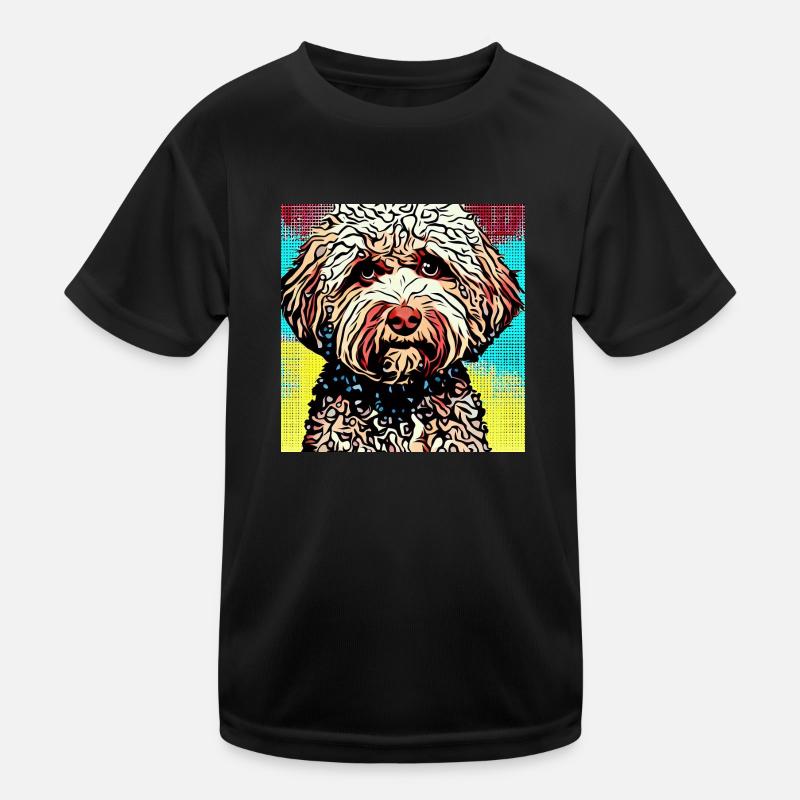 Pudel Kreuz Pop Art Kinder Funktions-T-Shirt