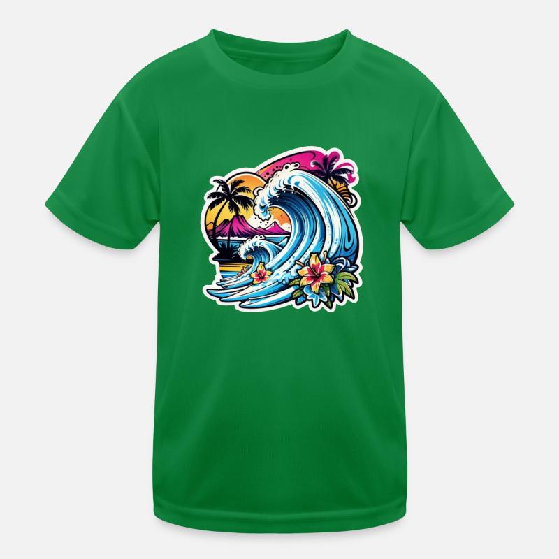 surf plage palmier soleil vacances T-shirt sport Enfant