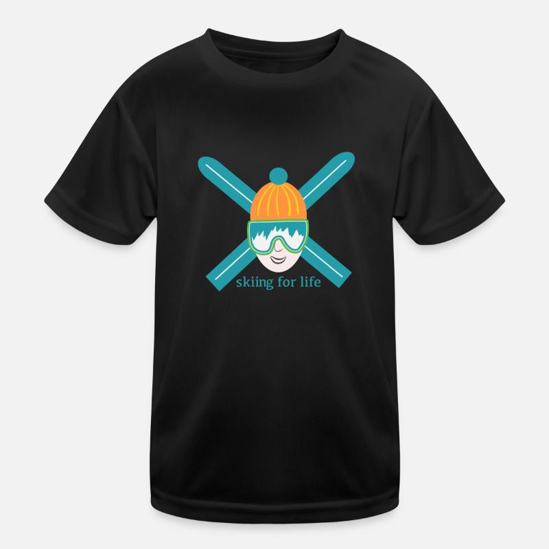 Skiing 4 Life Kids Functional T-Shirt