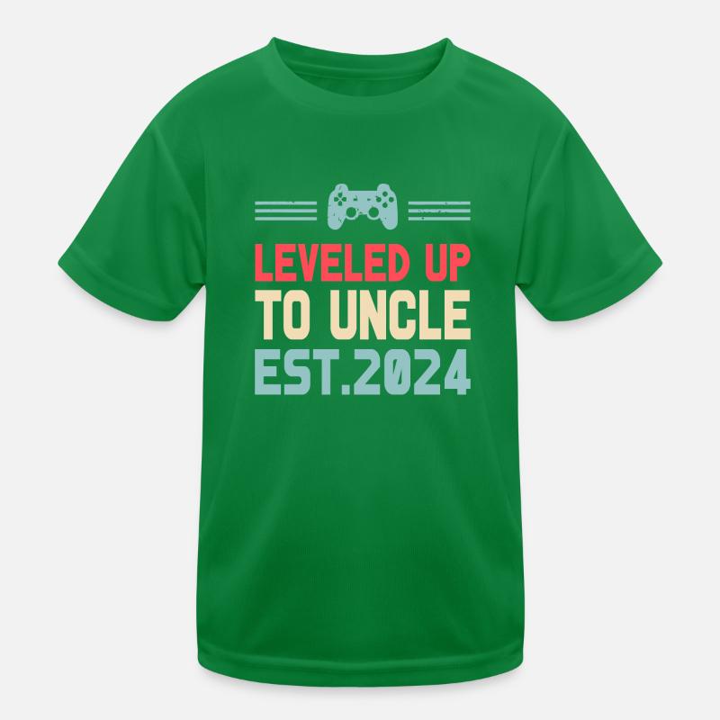 uncle Est 2024 Level Unlocked First Time Uncle T-shirt sport Enfant