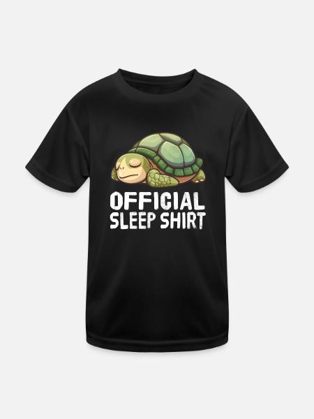 Chemise de nuit officielle Turtle - T-shirt sport Enfant - noir - Devant