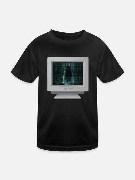 CRT design - Ghost girl 3 - Kids Functional T-Shirt - black