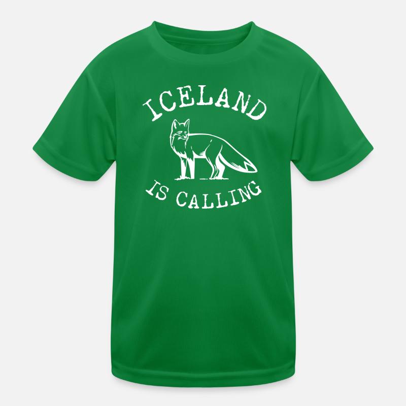 Iceland Fox Arctic Fox Blue Fox Iceland Kids Functional T-Shirt