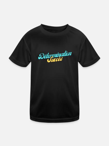 Détermination - Succès - T-shirt sport Enfant - noir - Devant