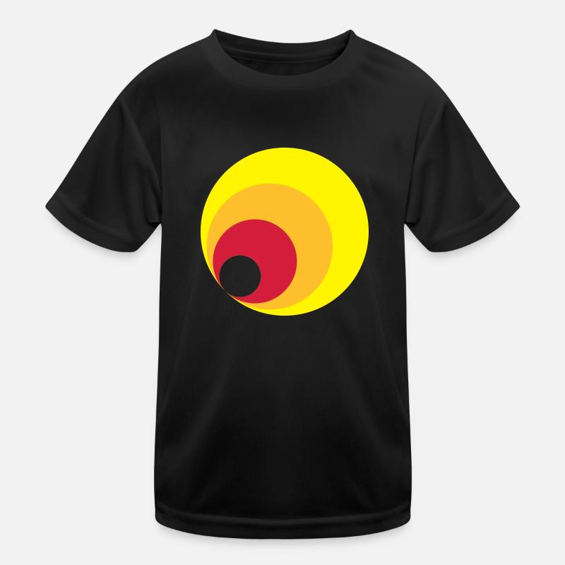 Retro Kreise Kinder Funktions-T-Shirt