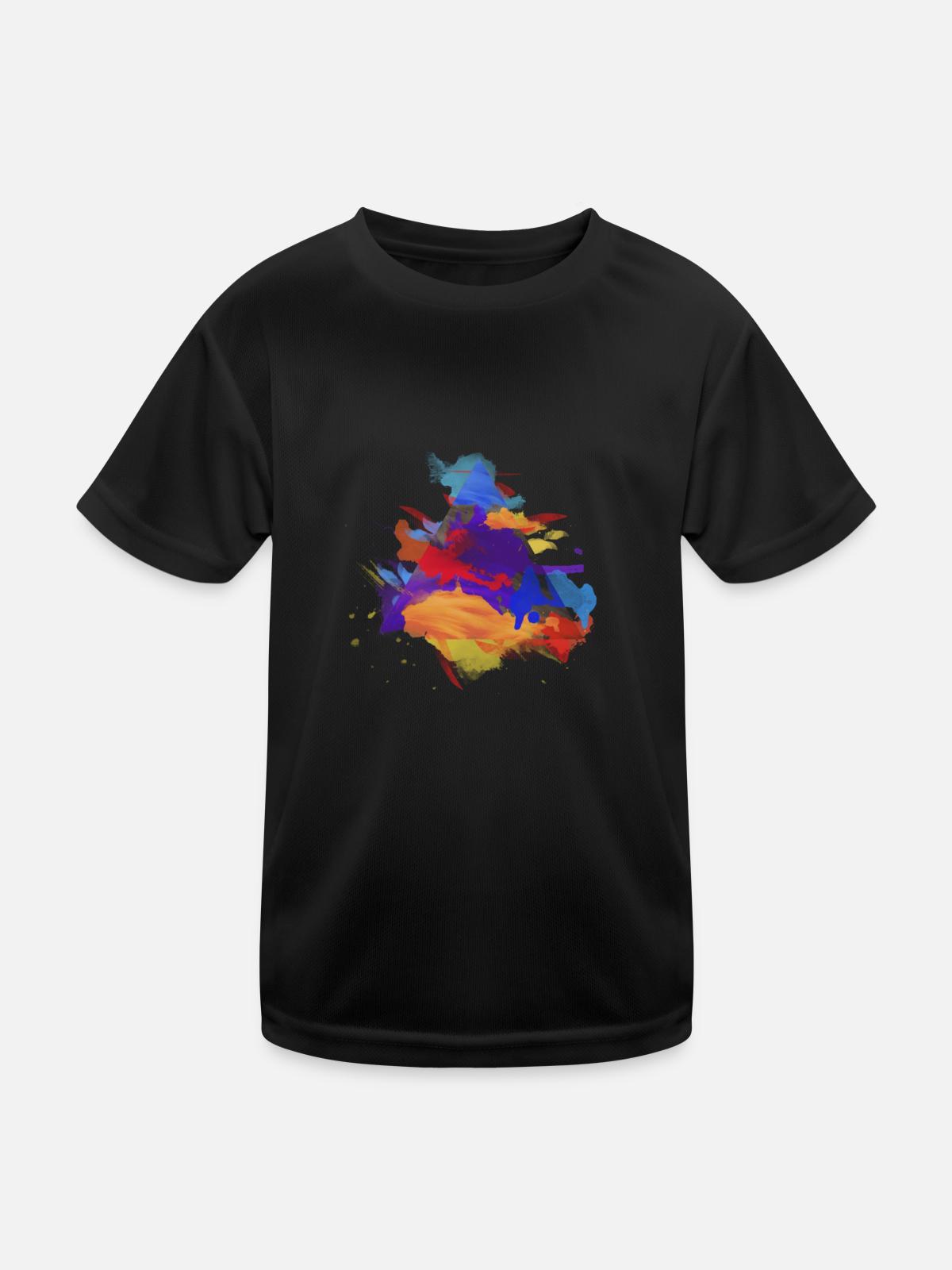 hipster - Kinder Funktions-T-Shirt - Schwarz - Vorne