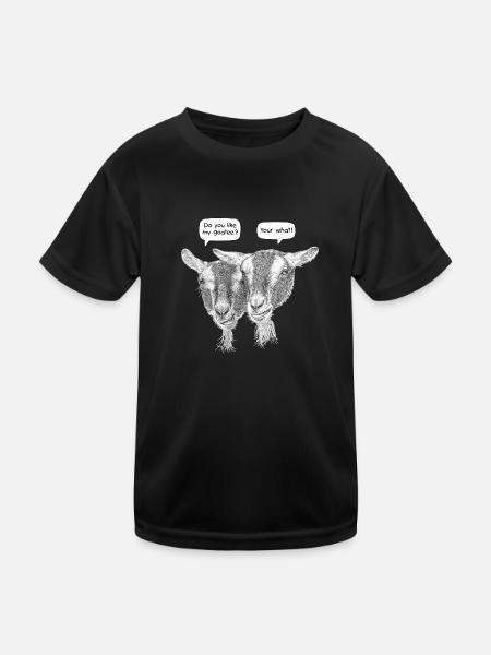 Funny Goatee Beard - Kids Functional T-Shirt - black - Front