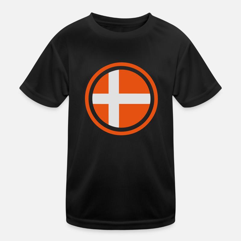 Denmark Emblem Kids Functional T-Shirt