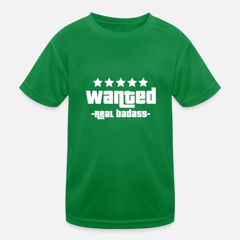 Wanted real badass Kids Functional T-Shirt