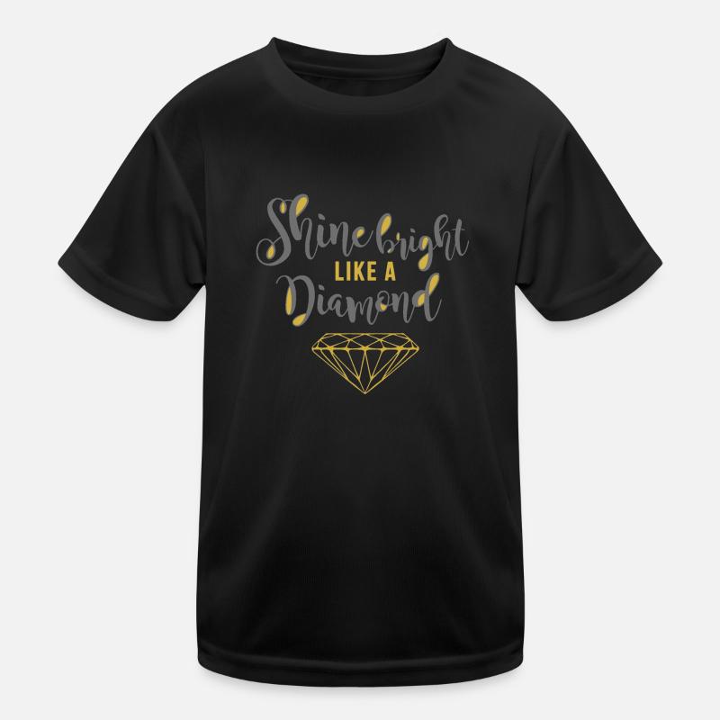 Shine Bright Diamond - Kids Functional T-Shirt - black
