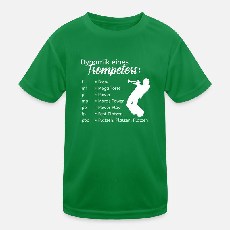Dynamik eines Trompeters Kinder Funktions-T-Shirt