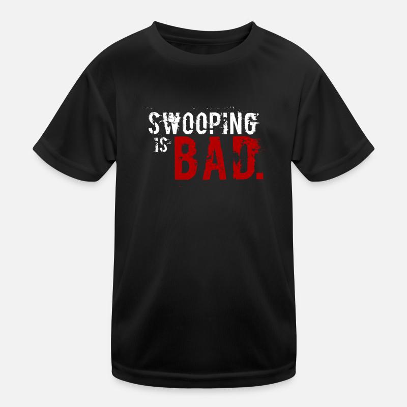 "Swooping est mauvais" Conception - T-shirt sport Enfant - noir