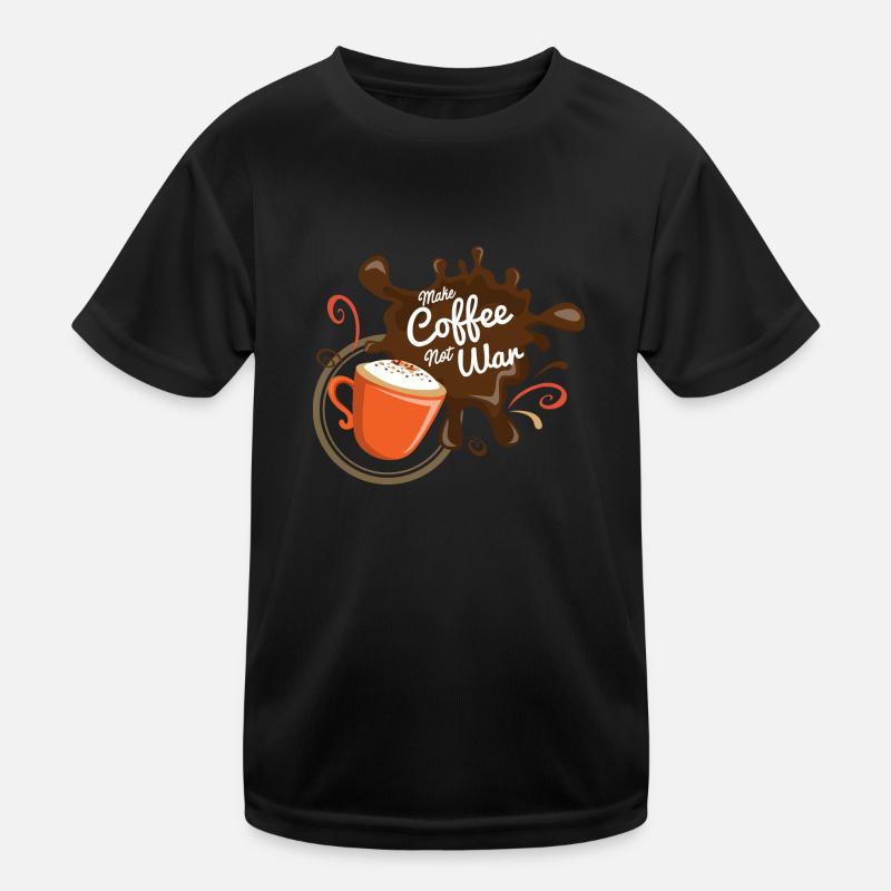 Make Coffee Not War Kids Functional T-Shirt