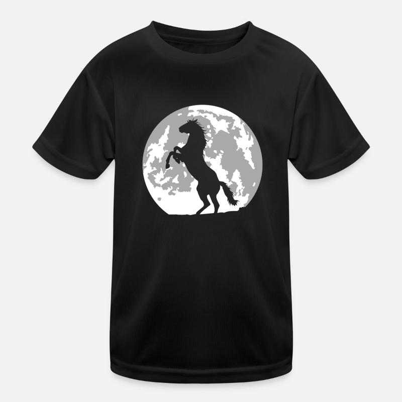 horse full moon Kids Functional T-Shirt