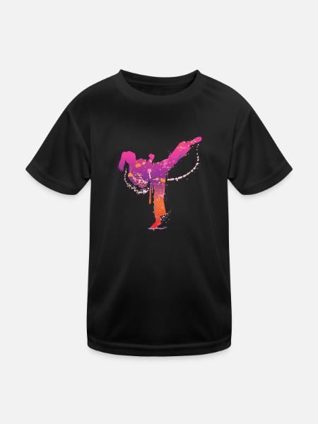 martial arts de - Kinder Funktions-T-Shirt - Schwarz