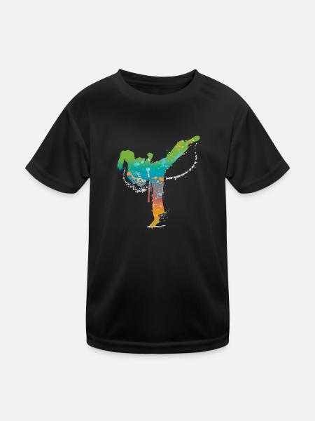 martial arts de - Kinder Funktions-T-Shirt - Schwarz
