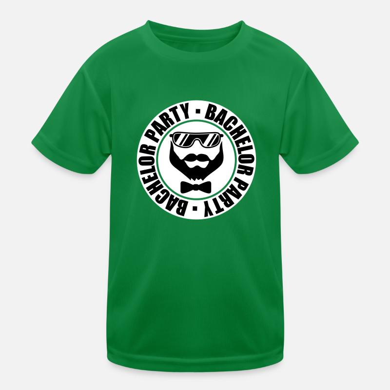 bachelor party stamp circle ring team bache Kids Functional T-Shirt