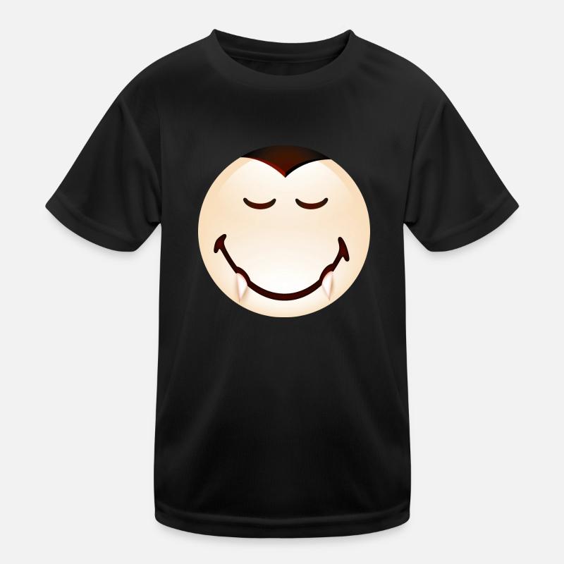 Smiley Halloween Dracula Kids Functional T-Shirt