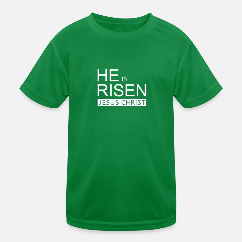 Jesus Christus, Christ, he is risen, Bibel, Glaube Kinder Funktions-T-Shirt