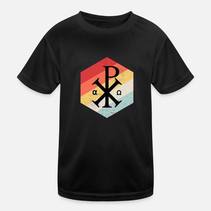 Jesus Chi Rho The Christ Monogram Kids Functional T-Shirt
