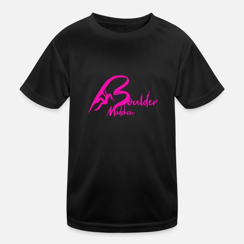 Boulder Mädchen Bouldern Pink Geschenk Boulderin Kinder Funktions-T-Shirt