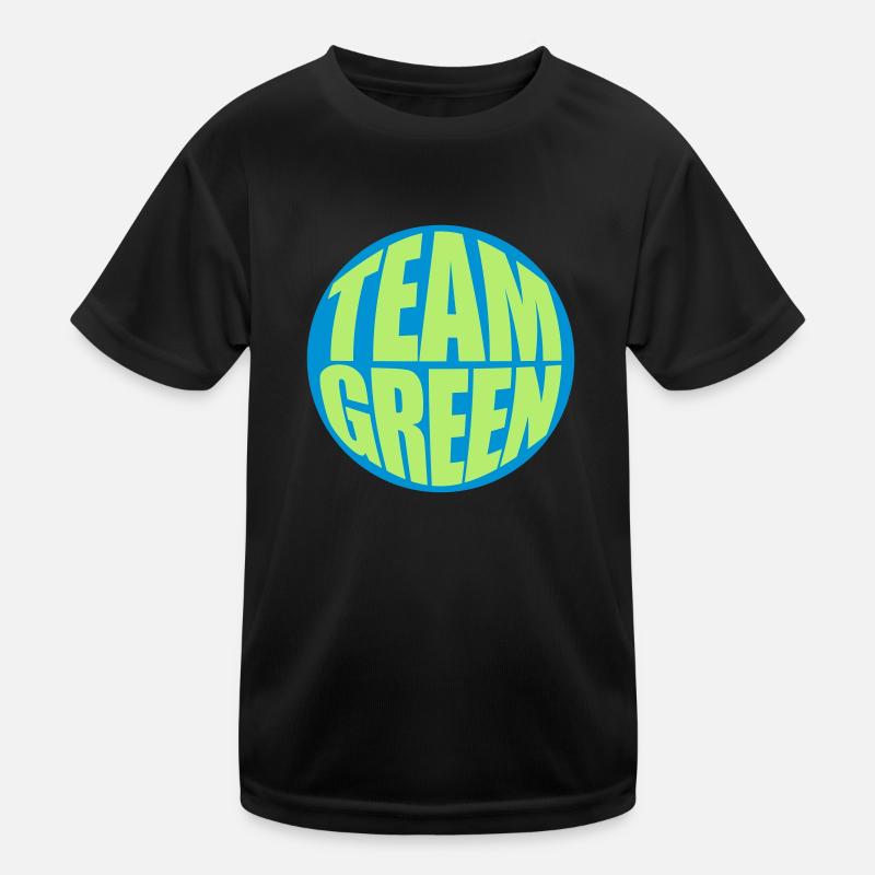 Green team logo Kids Functional T-Shirt