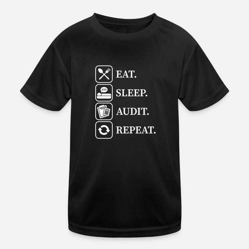 Eat sleep audit repeat accountant gift Kids Functional T-Shirt