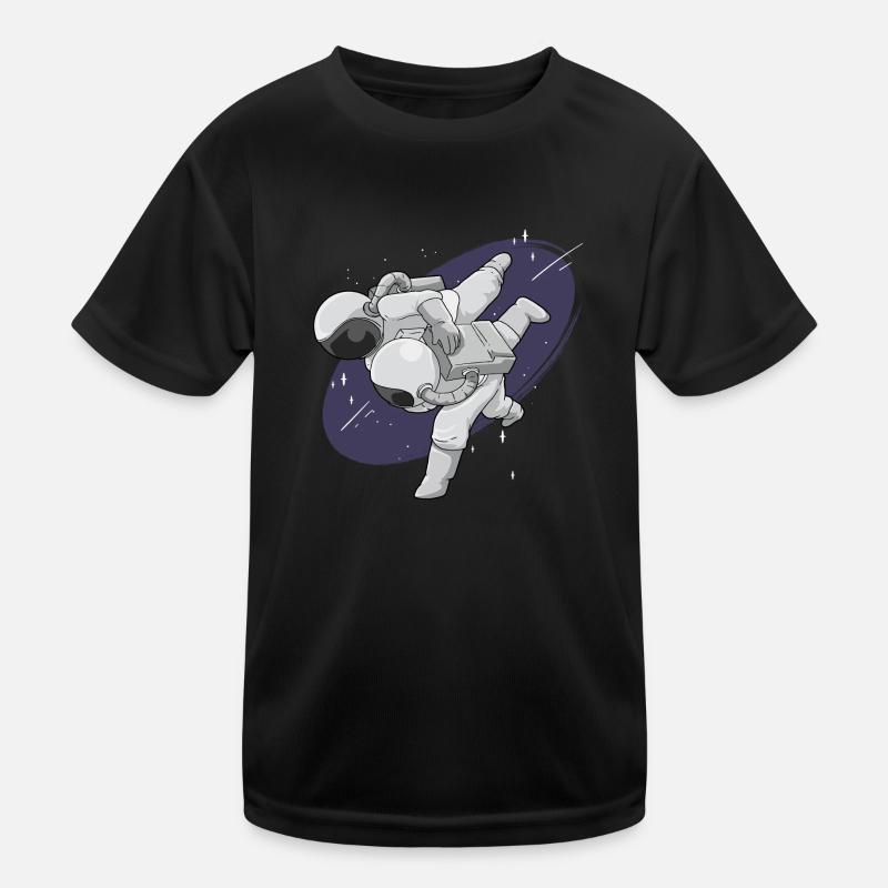 Galaxy BJJ Astronaut Flying Armbar Jiu Jitsu Gift Kids Functional T-Shirt