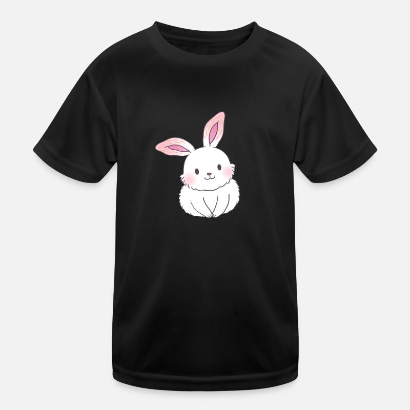 Niedlicher Hase schaut lustig Kinder Funktions-T-Shirt
