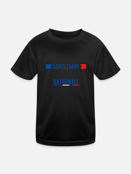 gentleman nationale ,cadeau homme, t-shirt humour - T-shirt sport Enfant - noir - Devant
