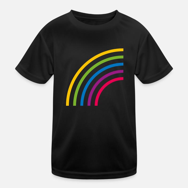 HALBER REGENBOGEN LINIEN Kinder Funktions-T-Shirt