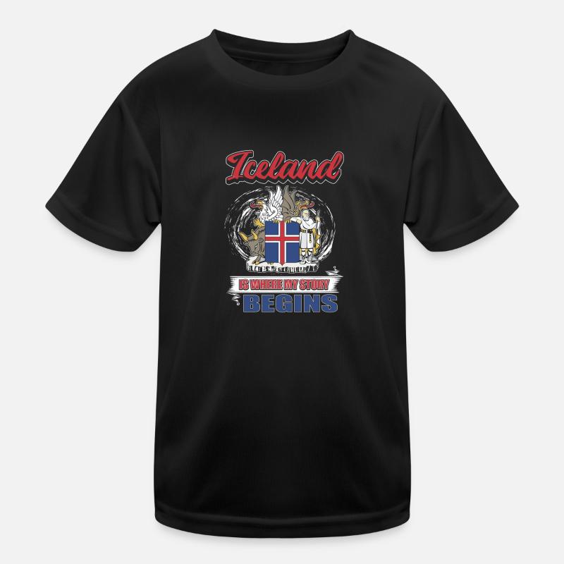 Island Kinder Funktions-T-Shirt