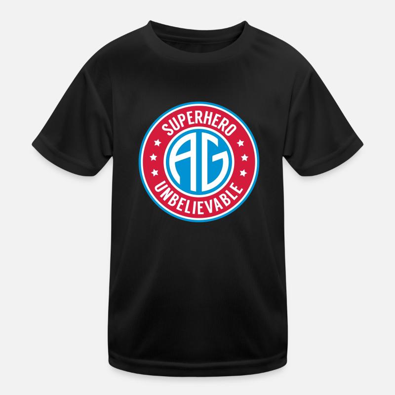 Super heros initiales AG T-shirt sport Enfant