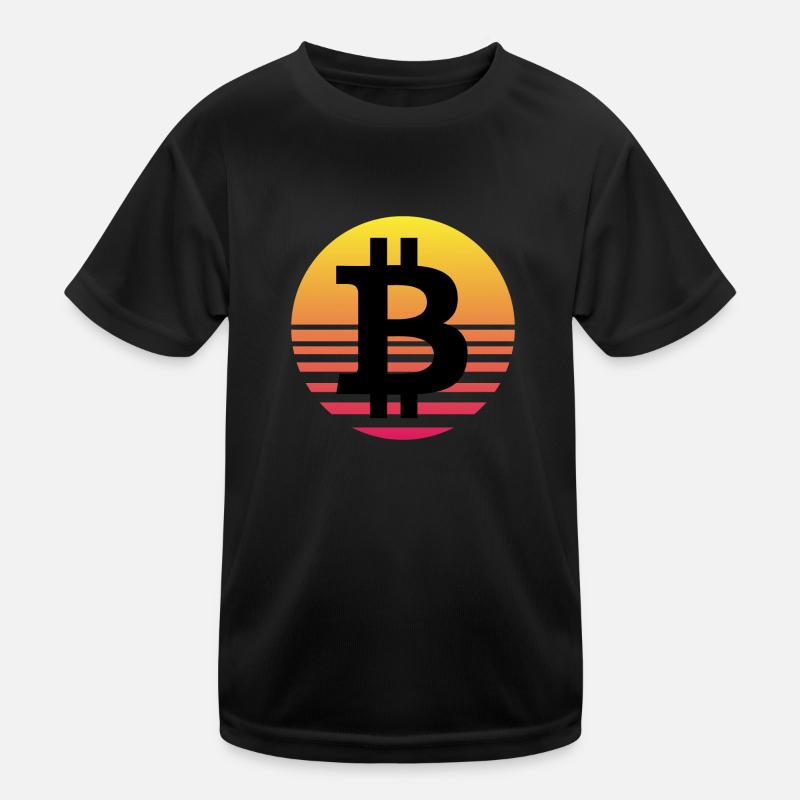 Bitcoin - Kinder Funktions-T-Shirt - Schwarz