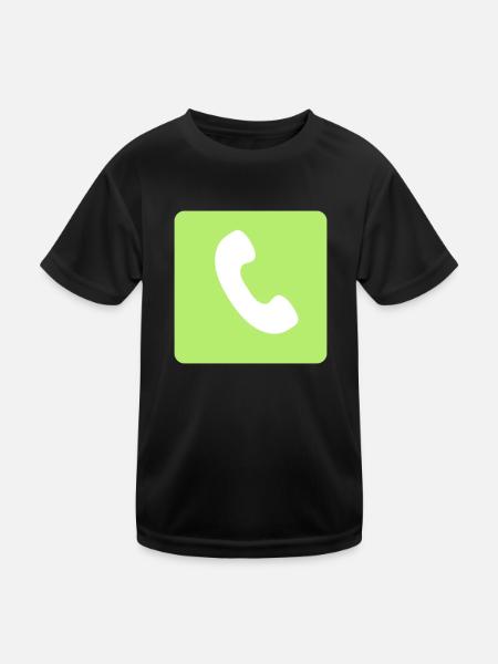Appel repondre - T-shirt sport Enfant - noir - Devant