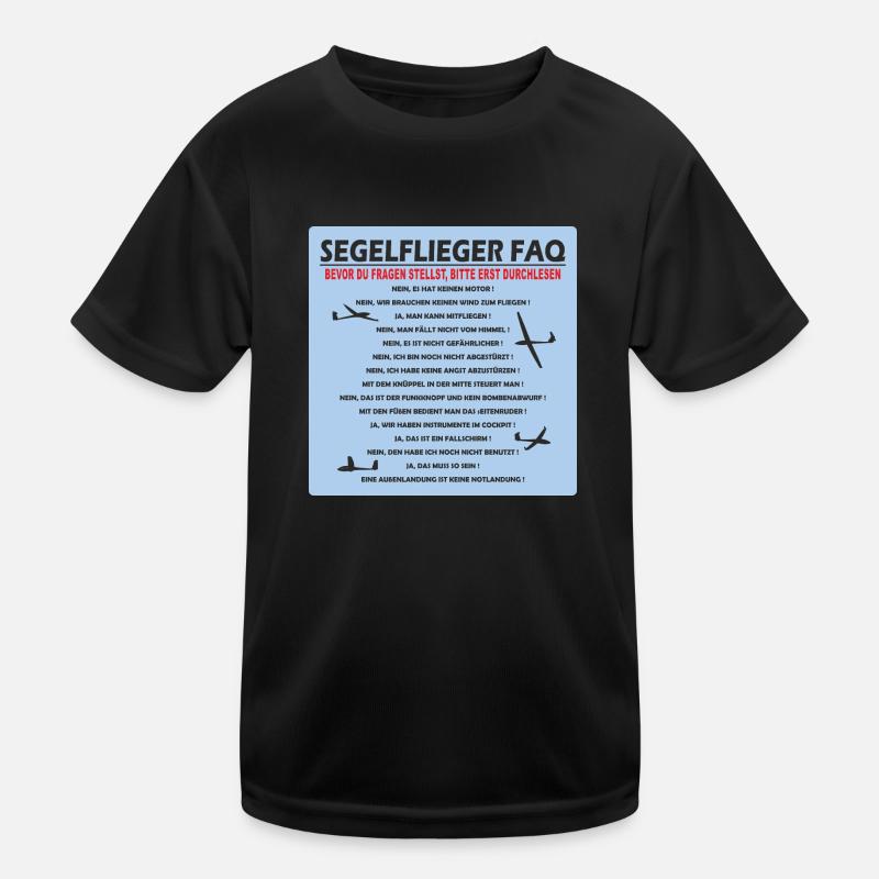 Glider FAQ Glider Pilot Funny Kids Functional T-Shirt