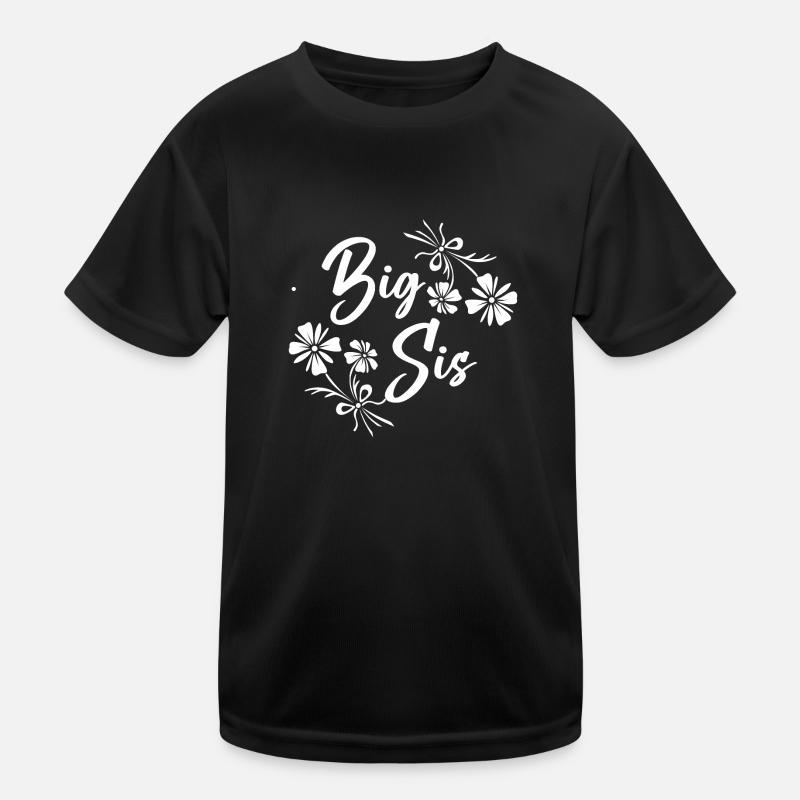 Große Schwester - Kinder Funktions-T-Shirt - Schwarz