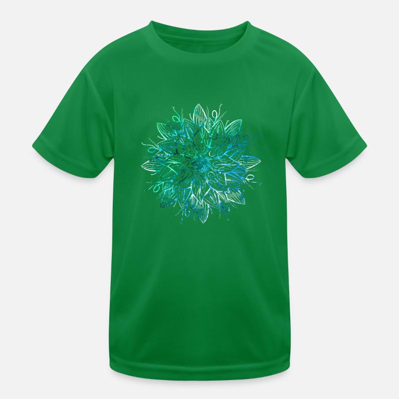 Mandala - Blau Kinder Funktions-T-Shirt