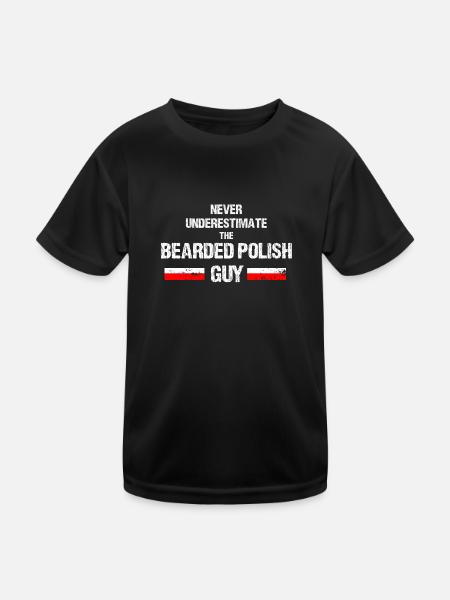 bearded polish - T-shirt sport Enfant - noir - Devant
